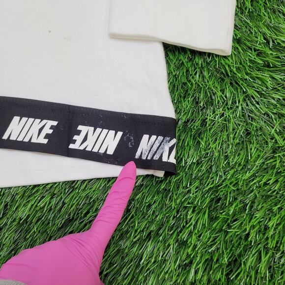 NIKE Swoosh Track Jacket Womens XL 23x23 Cropped Boxy - Picture 4 of 16